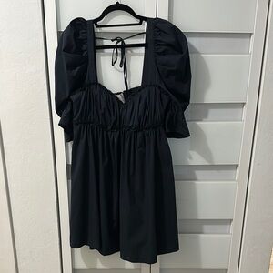 Cinq à Sept Blue Puff Sleeve Mini Dress